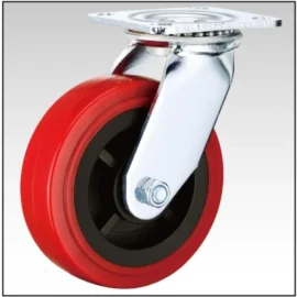 Heavy Duty Caster with Black Hub, Polyethylene / Polyurethane